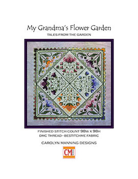 My Grandma's Flower Garden 98w x 98h by CM Designs 26-2286