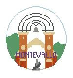 BT1061 Montevallo U, AL 4" Diameter 18 Mesh Kathy Schenkel Designs