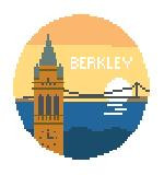 BT1058 UC Berkeley w/GG Bridge 4" Diameter 18 Mesh Kathy Schenkel Designs