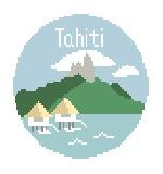 BT1057 Tahiti  4" Diameter 18 Mesh Kathy Schenkel Designs
