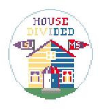 BT272Z House Divided/LSU and Ole Mis  Kathy Schenkel Designs  4" Diameter 18 Mesh