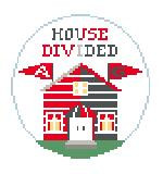 BT273B House Divided AL/UGA Kathy Schenkel Designs  4" Diameter 18 Mesh