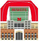 BG147 U of Nebraska Stadium 8 x 7.5 18 Mesh Kathy Schenkel Designs