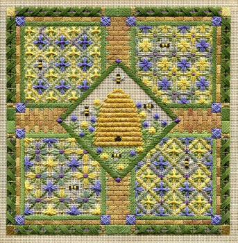 Bee-utiful Garden Laura J Perin Designs Counted Canvas Pattern 142 x 142