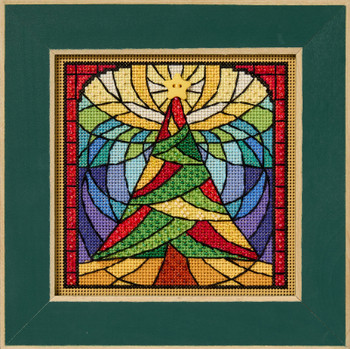 MH1425321 Mill Hill Stained Glass Tree (2025) Buttons and Bead Kit Winter Series