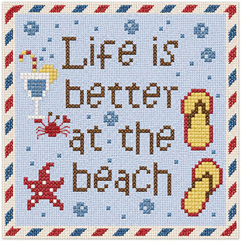 Life Is Better At The Beach by Romy's Creations 26-2394