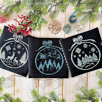 Christmas Baubles (set of 3) Artmishka Counted Cross Stitch Pattern