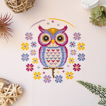 Folk Owl Artmishka Counted Cross Stitch Pattern