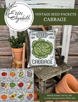 Vintage Seed Packets - Cabbage Erin Elizabeth Designs DD