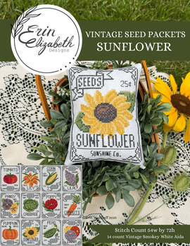 Vintage Seed Packets - Sunflower Erin Elizabeth Designs DD