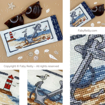 Anchored in the Sand Glasses Case Faby Reilly Designs