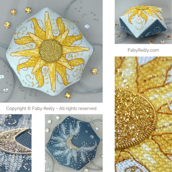 Sun & Moon Biscornu Faby Reilly Designs
