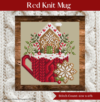 Red Knit Mug Shannon Christine Designs DD