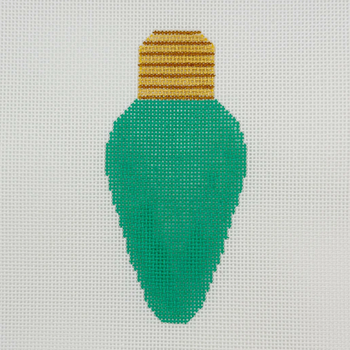 Light Bulb Tropic with Stitch Guide- BW162 2″ x 4.5″ on 18 Mesh Blue Waters Needlepoint