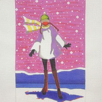 White Parka - BW463L Design Size 8" x 12" on 13 Mesh Laura Loe