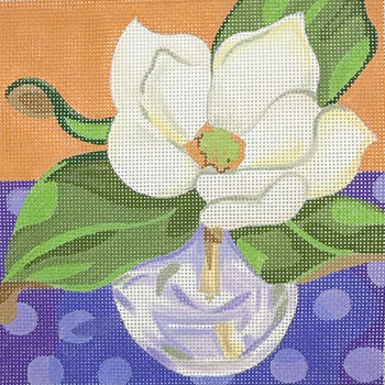 Flowers in Vase - BW419DK Design Size 8" Square on 13 Mesh Donna Krenicki