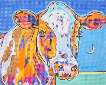 Caroline Cow - BW478SE Design Size 10" x 8" on 13 Mesh Sally C Evans