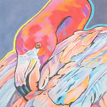 Tucked In - BW344SE-13 Design Size 10" x 10" on 13 Mesh Sally C EvansFlamingo