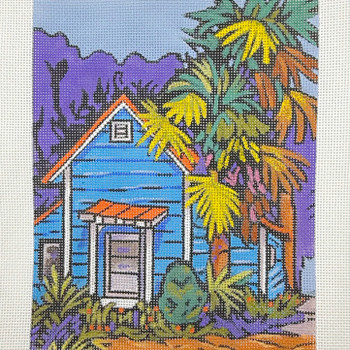 Beach Shanty - BW433SE Design Size 8" x 10" on 13 Mesh Sally C Evans