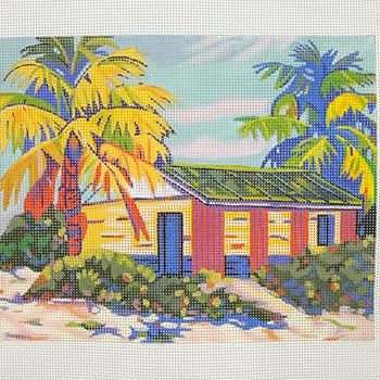 Chubb Cay Shanty - BW431SE Design Size 10" x 8" on 13 Mesh Sally C Evans