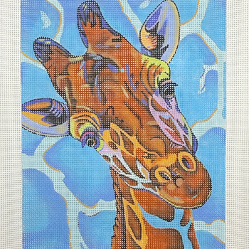 Giraffe World - BW427SE Design Size 8" x 10" on 13 Mesh Sally C Evans