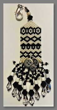 Fern Ridge Collections Buttons and Black Lace Fob