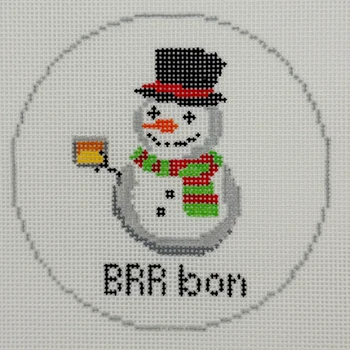Brr Bon - BW2172NBL 4" Round on 18 Mesh Needlepoint by Laura