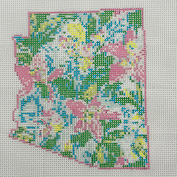 State Palm Arizona - BW2206NBL-18 Design Size 3 1/2" x 4 1/2" on 18 Mesh Needlepoint by Laura