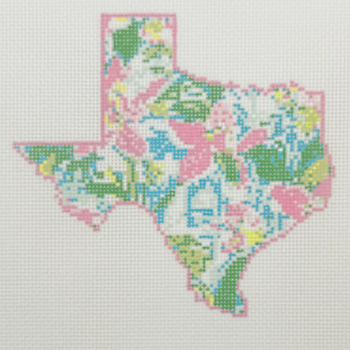 State Palm Texas - BW2190NBL - 18 Design Size 5" x 5" on 18 Mesh Needlepoint by Laura