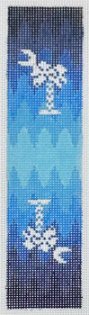 BW13 - Palmetto Tree Key Fob Design Size 1 1/2" x 7" on 18 Mesh Emma Walls