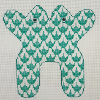 Frog Freddie - BW209OKS - Size 10" x 10" on 13 Mesh OKS Designs!