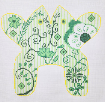 Frog Green - BW1223OKS Design Size 11″ x 11″ on 18 Mesh OKS Designs!