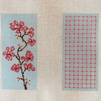 Eye Glass Case Cherry Blossom - BW218OKS Design Size 9" x 5" on 13 Mesh OKS Designs!
