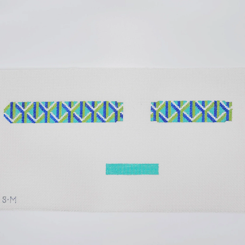 Watch Band Y Blue and Green - BW120 size 8" x 1" 18 Mesh Blue Waters Needlepoint