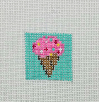 Ice Cream 1 Inch Square - BW594 18 Mesh Blue Waters Needlepoint