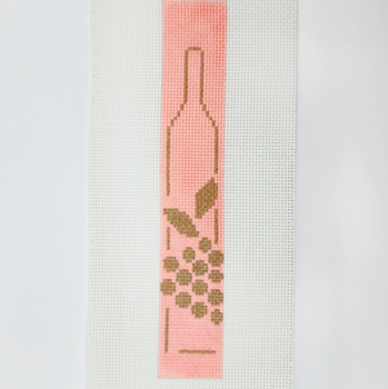 Bar Cart Hanger Millennial Pink - BW111 Design Size 1 1/2" x 10" on 18 Mesh BLUE WATERS NEEDLEPOINT