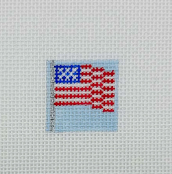 American Flag 1 Inch Square - BW571 18 Mesh Blue Waters Needlepoint