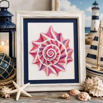 Conch Shell 66 x 67 by Salty Stitcher Designs Preorder