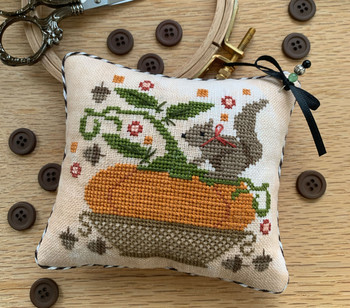 Pumpkin Basket Pinkeep by Stitches By Ethel Preorder