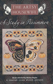 A Study in Persimmon Stitch Count:  123 x 115 stitches by Artsy Housewife, The 26-2585