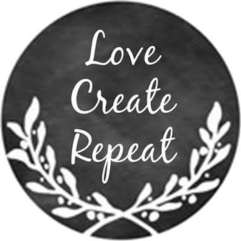 Love Create Repeat 1" round needle minder Whimsical Edge