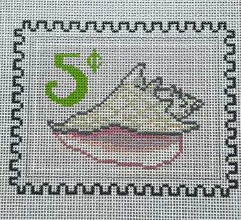 SF120 Seashell  Stamp 4 1/2 x 3 1/2 18 Mesh Sara Fitz The Collection Designs