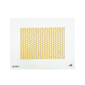 Y Pattern Allover Clutch Yellow 7" x 10" 14 Mesh AF25 Anne Fisher Needlepoint, llc