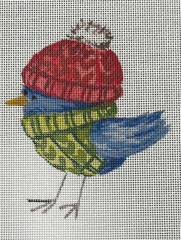 ECT104 Blue Bird Red Hat 5 x 5 18 Mesh Ellen Crimi-Trent