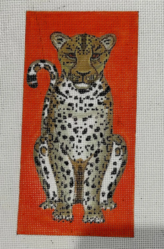 AT120 Leopard Eyeglass case Orange background 18 Mesh Anne Thomsen