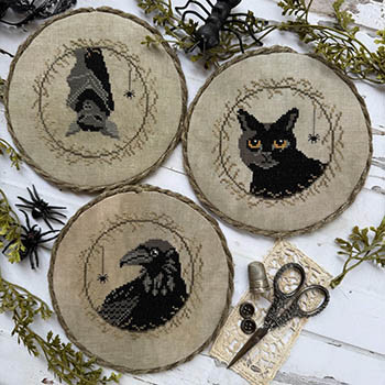 Halloween Animals Trio 67w x 66h by Puntini Puntini 26-2510