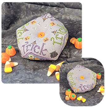 Trick Or Treat Biscornu 79w x 79h by Wildflower Stitching LLC 26-2618