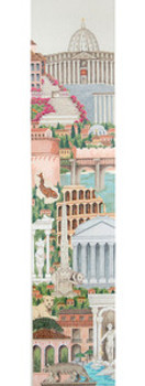 BP003 BELL PULL Rome 39 x 8.5, 13 Count Trubey Designs