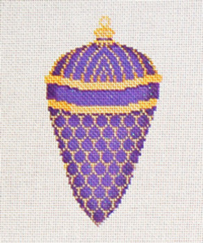 OR213A Christmas Orn. Purple 4x6,13g Trubey Designs