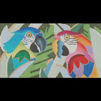 ED-742 Dede's Needleworks Jeweled Parrots 3½ x 6½, 18g 